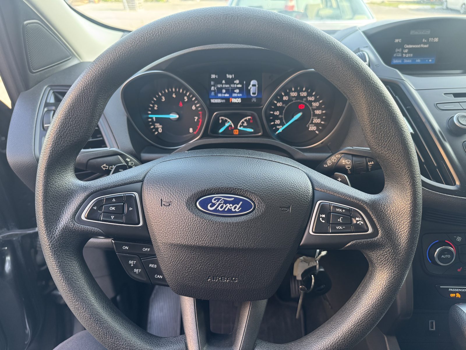 2017 Ford Escape SE AWD driver cockpit and steering wheel