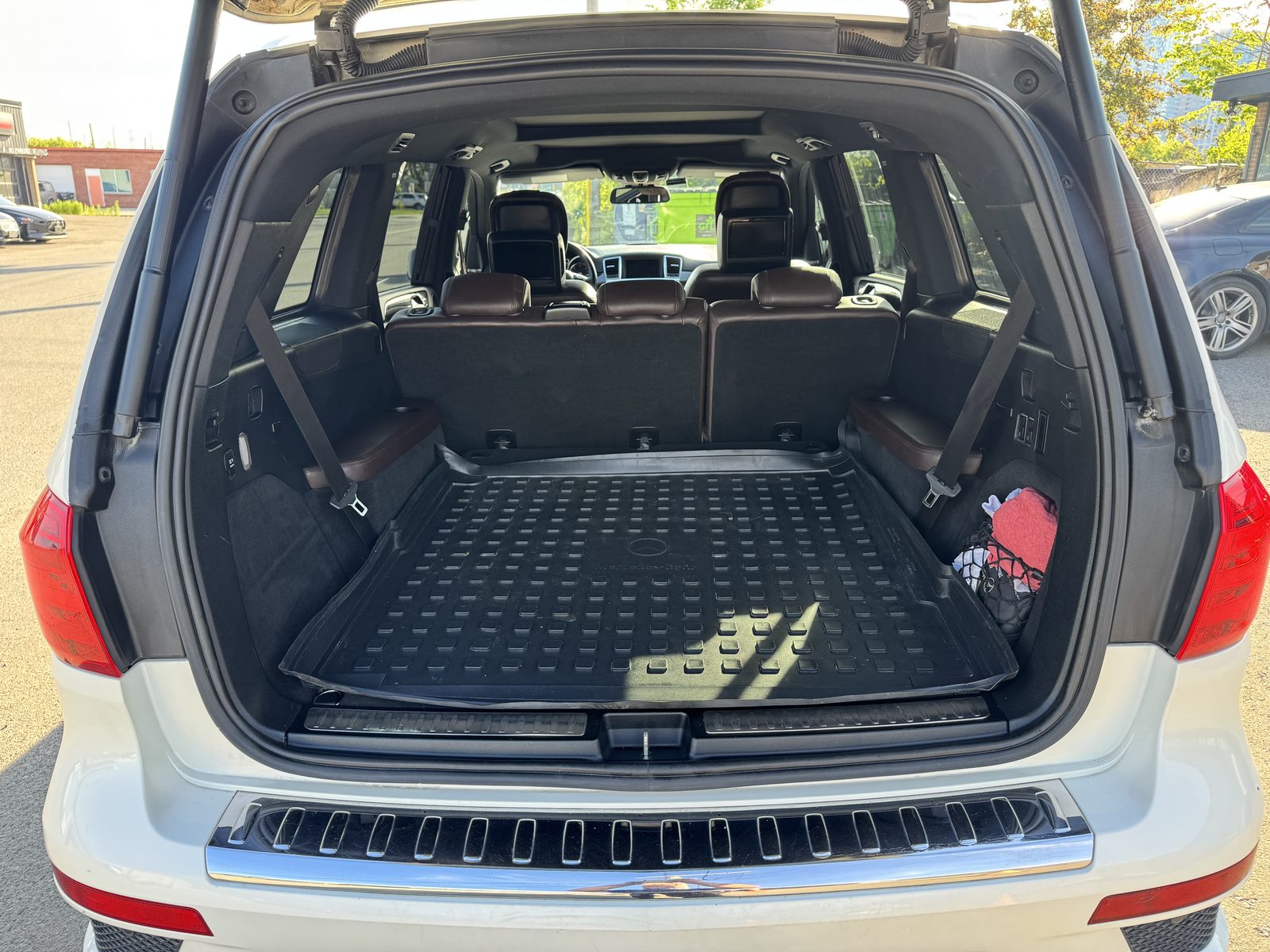 Cargo area with third row folded