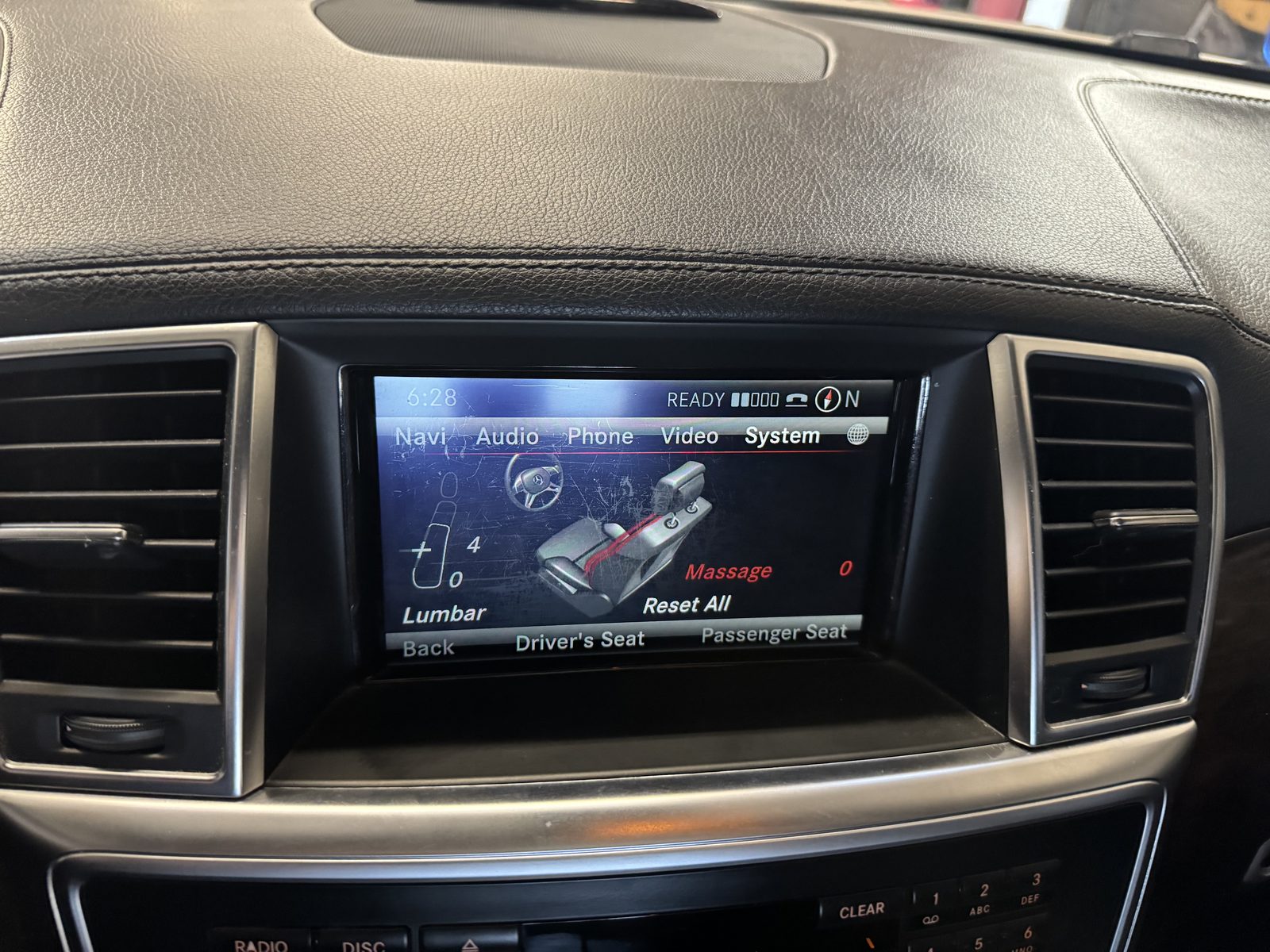 COMAND navigation screen